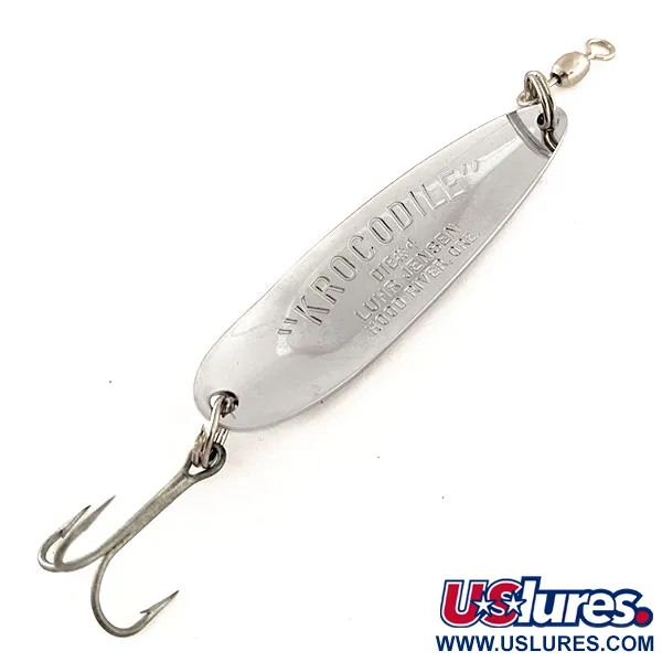 Luhr Jensen Krocodile Die #4 Ondulante, Nichel/Blu, 14g, USA, #11969