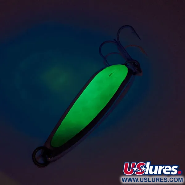 Luhr Jensen Krocodile Die #4 Ondulante, Nickel/Verde, 14g, Glow, #11989