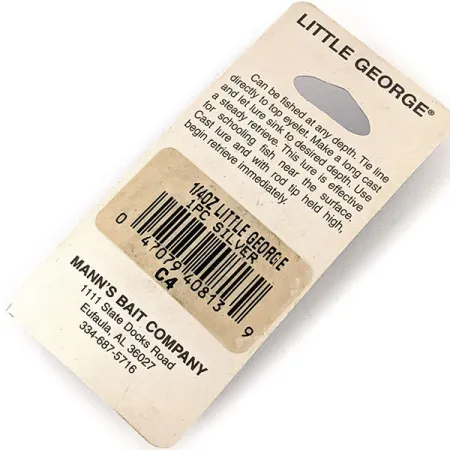 Mann's Bait Little George Tail Spinner, Nichel Martellato, 12g, #12135