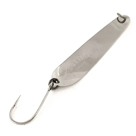 Luhr Jensen Flutter Spoon Glow Ondulante, Nickel/Bianco/Giallo, 4g, #12142