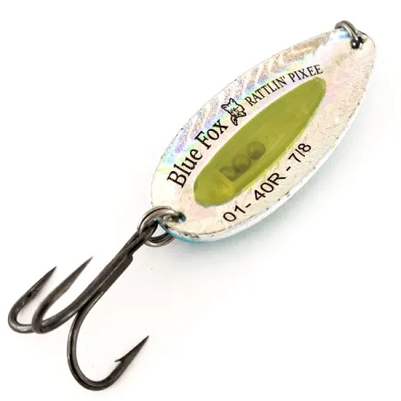 Blue Fox Rattlin Pixee Ondulante, Giallo/Blu, 24g, Inserto UV, #12216