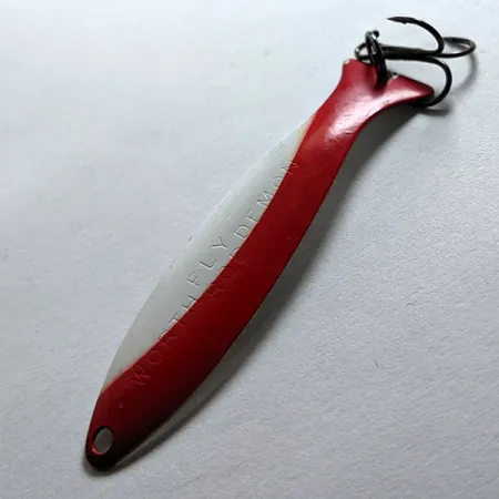 Worth Fly Rod Demon, 2.5g, Rosso e Bianco, Cucchiaino da Traina #12273