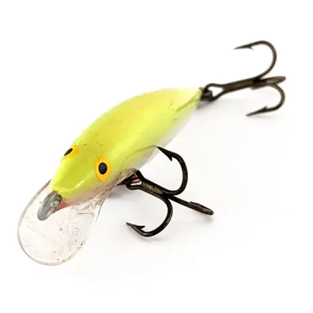 Rapala Original Floater F6 Minnow, Chartreuse, 3g, Balsa, #12280
