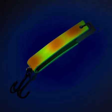 Ondulante South Bend Super-Duper 503 UV, Chartreuse/Rosso, 4.3g, #12331