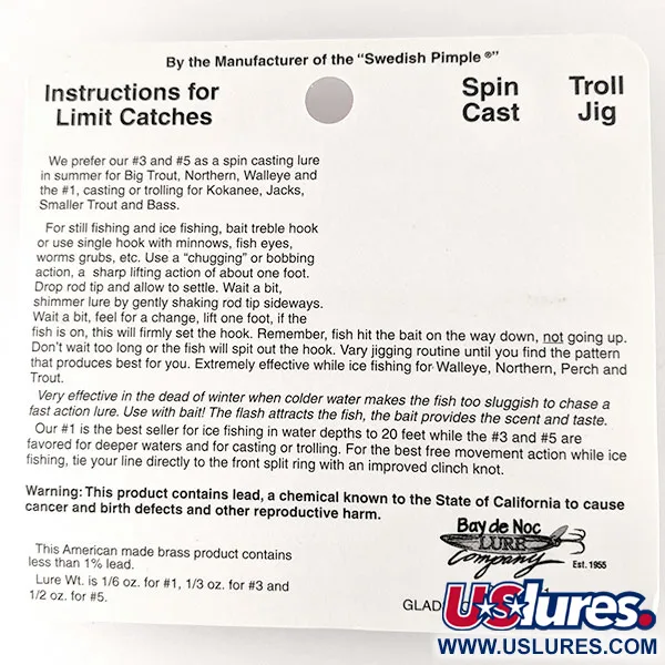 Bay de Noc Do-Jigger #3, 9g Nichel / Verde, Cucchiaino ondulante #12387