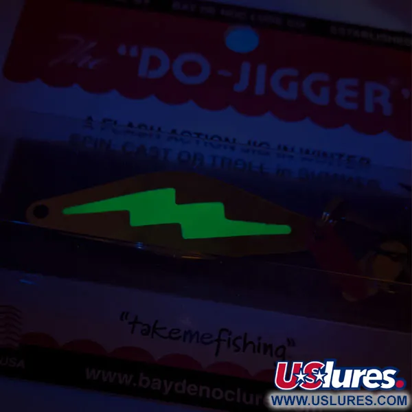 Bay de Noc Do-Jigger #3, 9g oro/verde UV, Ondulante #20202