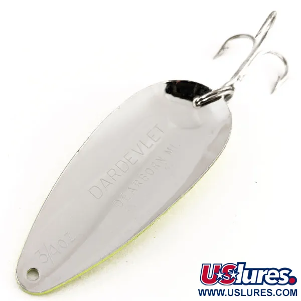 Cucchiaino Dardevle Dardevlet UV, Chartreuse/Rosa/Nichel, 21g, #12410