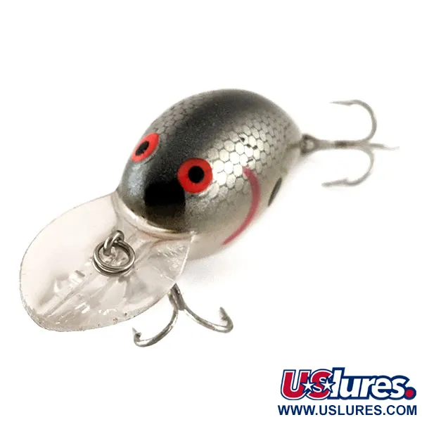 Bomber Fat A B05F Crankbait, Scaglie Argento, 10g, galleggiante, #12427