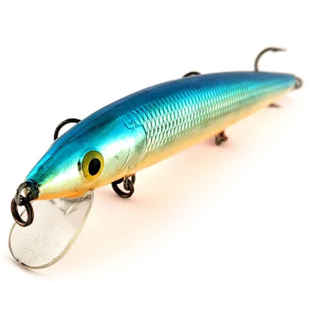 Rapala Husky Jerk HJ 14 Artificiale, Blu Argento, 18g, Rattle, #12468