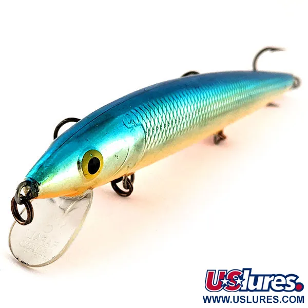 Rapala Husky Jerk HJ 14 Artificiale, Blu Argento, 18g, Rattle, #12468