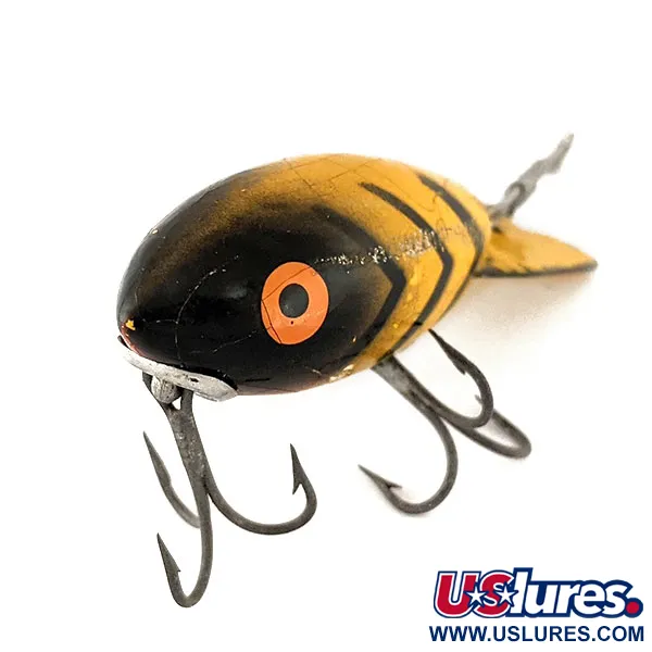 Bomber, 7g, Giallo e Nero, Esca Artificiale Vintage #12475