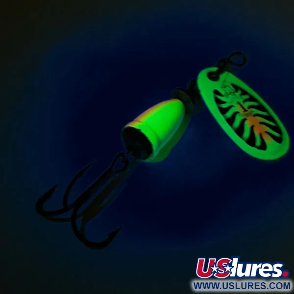Blue Fox Super Vibrax 1 UV Cucchiaino, Chartreuse, 4g, UV, #12556