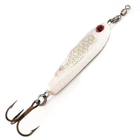 Bubba-Baits Zig Zag Spoon Jig Lure Vertical Jig, Bianco/Argento, 21g, #12571