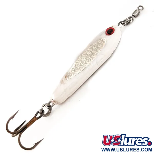 Bubba-Baits Zig Zag Spoon Jig Lure Vertical Jig, Bianco/Argento, 21g, #12571