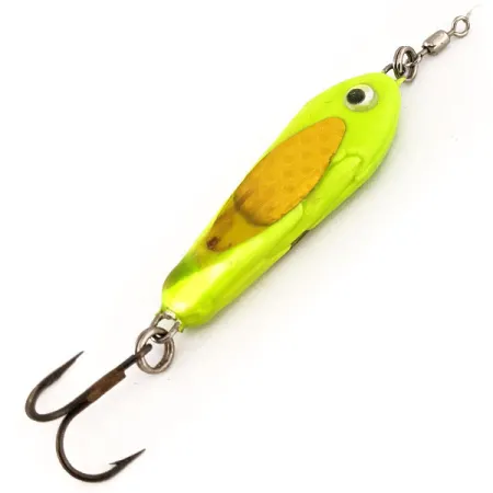 Bubba-Baits Zig Zag Spoon Esca Jig, Chartreuse, 25g, UV Glow, #12572