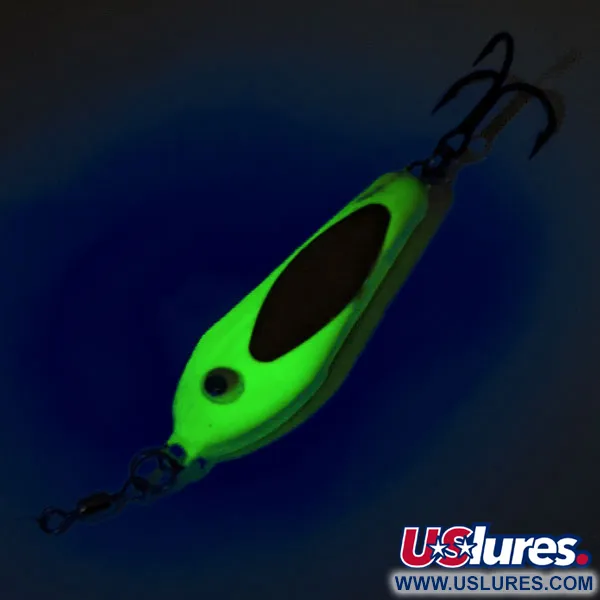 Bubba-Baits Zig Zag Spoon Esca Jig, Chartreuse, 25g, UV Glow, #12572