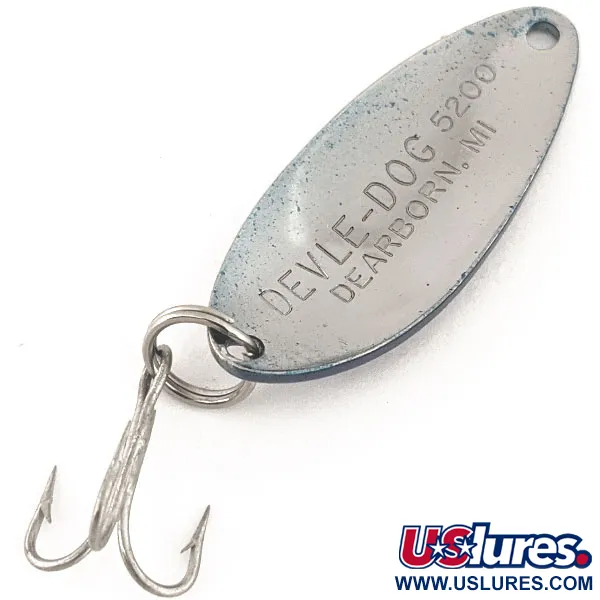 Dardevle Devle Dog 5200 Ondulante, Nichel / Blu, 7g, Vintage, #12652