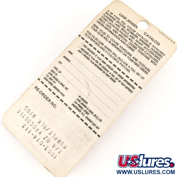 Luhr Jensen Krocodile Die #3 Ondulante, Purple/Nickel, 10g, #12688