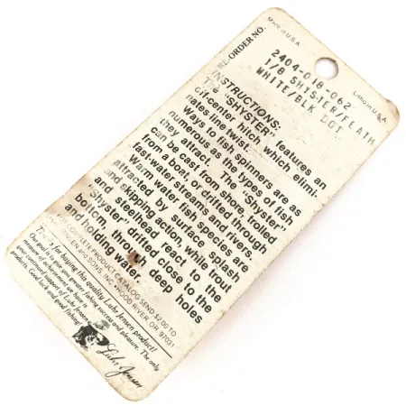 Luhr Jensen Shyster Cucchiaino, Nichel/Bianco, 3.5g, Ancora Piumata, #12689