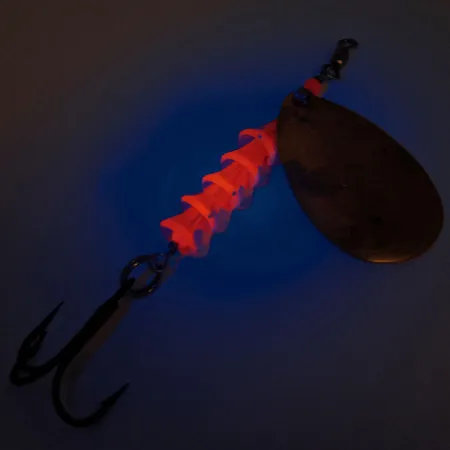 Luhr Jensen TEE Spoon Rotante, Gold/Red, 14g, UV-reattivo, #12760