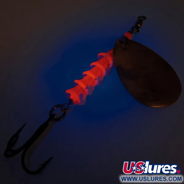 Luhr Jensen TEE Spoon Rotante, Gold/Red, 14g, UV-reattivo, #12760