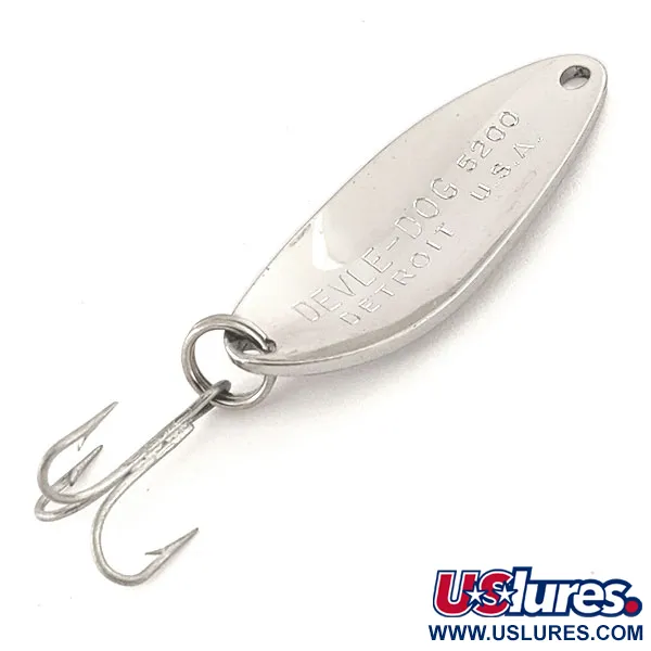 Dardevle Devle Dog 5200 Ondulante, Nickel, 7g, Vintage, #12822