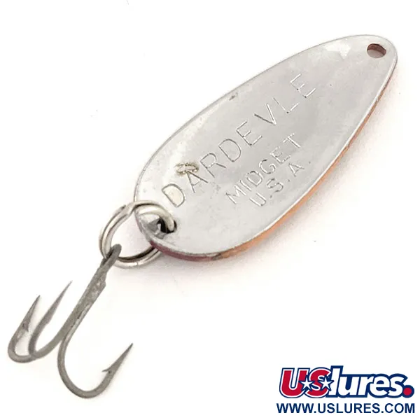 Ondulante Eppinger Dardevle Midget, Rosso/Arancio, 6g, Nichel, #12829