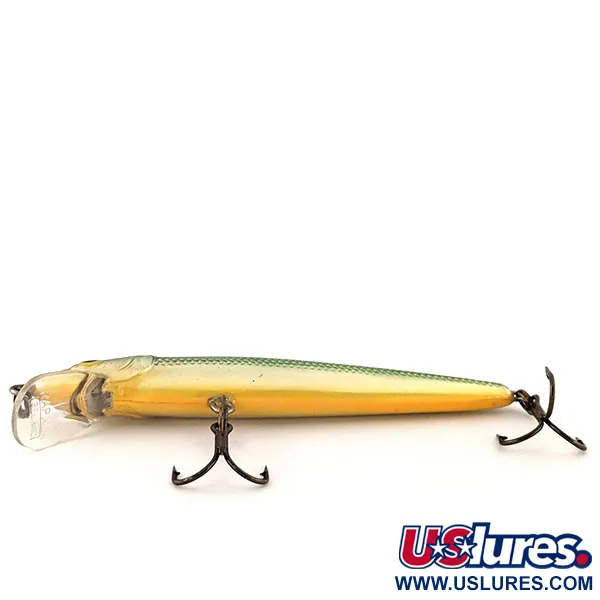 Rapala Husky Jerk 10 Artificiale, Argento-Verde-Oro, 10g, Suspending, #12839