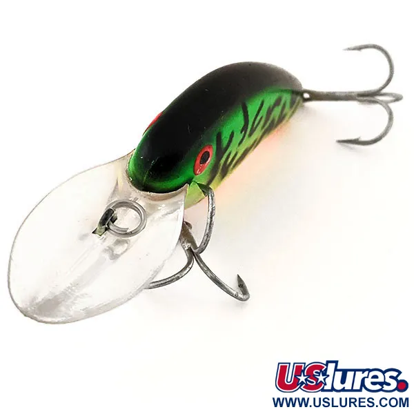 Bomber Fat Free Shad UV Crankbait, Fire Tiger, 10g, Finitura UV, #12876