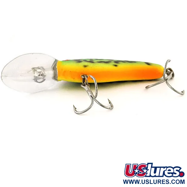 Bomber Fat Free Shad UV Crankbait, Fire Tiger, 10g, Finitura UV, #12876