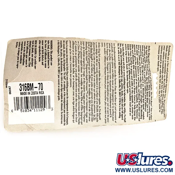 Strike King Buzzbait Buzz King, Nickel/Chartreuse, 5,3g, elica 3 pale, #12891