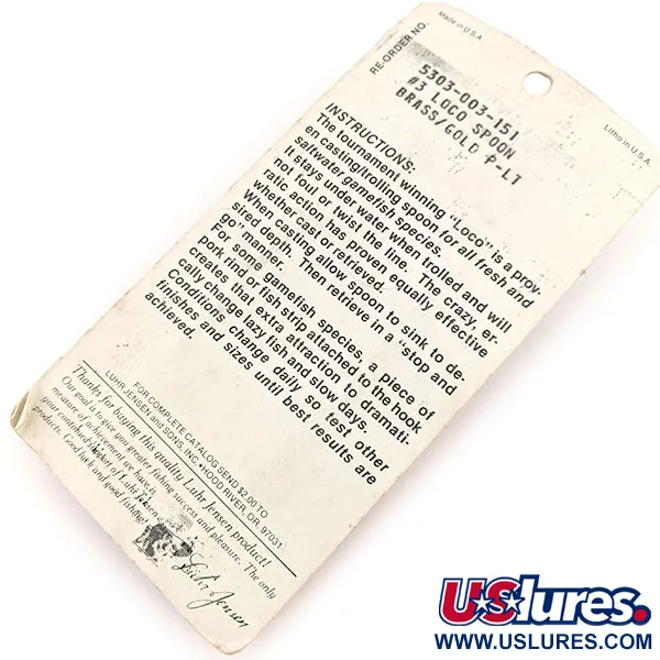 Luhr Jensen Loco 3 Ondulante, Oro, 17g, Martellato, #13000