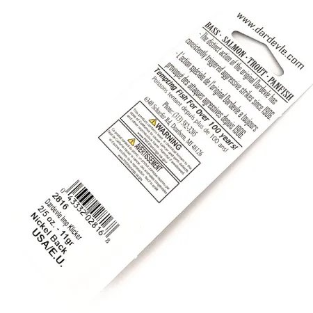 Dardevle Imp Klicker Ondulante, Rosso/Bianco/Nickel, 11g, Lamelle, #13016