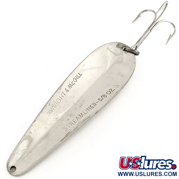 Wright & McGill Streamliner Ondulante, Nickel/Grigio, 18g, Vintage, #13030