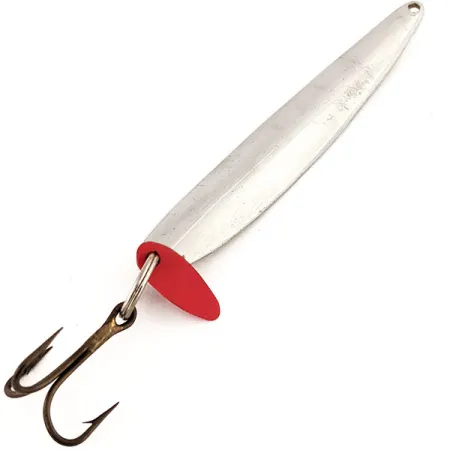 Bay de Noc Swedish Pimple #9 Spoon, Nichel, 40g, Ancoretta Mustad, #13034