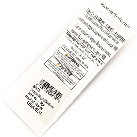 Eppinger Dardevle Midget, 6g, Mackerel/Nickel UV, Cucchiaino Ondulante Antialga #23016