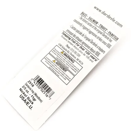 Eppinger Weedless Dardevle Imp Ondulante, Rosso/Bianco, 11g, #13087