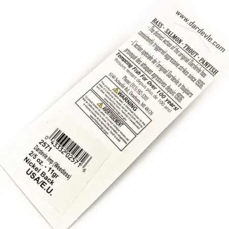 Eppinger Weedless Dardevle Imp UV Ondulante, Giallo/Arancio, 11g, #13088