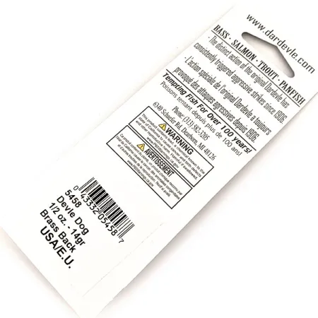 Ondulante Eppinger Dardevle Devle Dog UV, Fire Tiger, 14g, UV, #13092