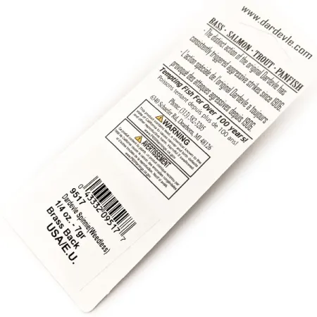 Eppinger Dardevle Spinnie Weedless, 7g, Five of Diamonds, Cucchiaino Ondulante #20297