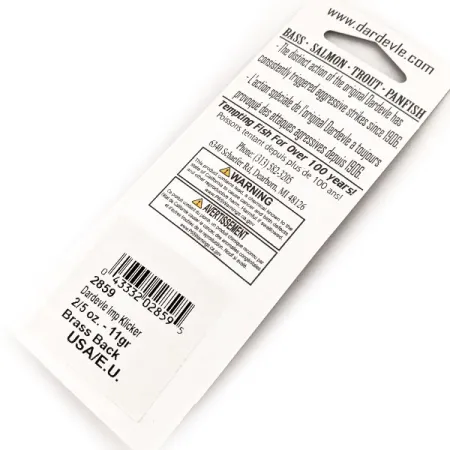 Eppinger Dardevle Imp Klicker Ondulante, 59 Black Perch/Rame, #13099