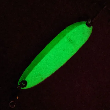 Luhr Jensen Krocodile Die #3 Glow Ondulante, Bianco/Verde, 14g, #13110