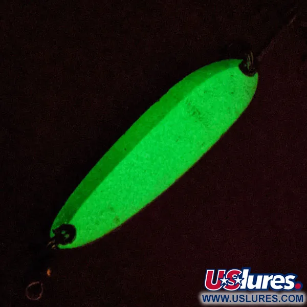 Luhr Jensen Krocodile Die #3 Glow Ondulante, Bianco/Verde, 14g, #13110
