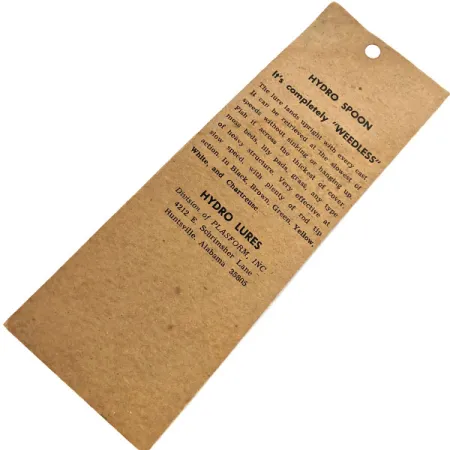 Hydro Lures Weedless Hydro Spoon, 11g Marrone / Verde / Giallo, Cucchiaino Anti-incaglio #13571