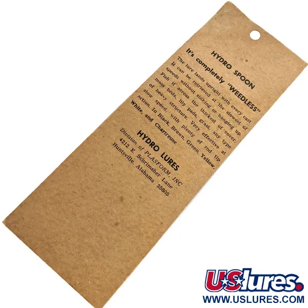 Hydro Lures Weedless Hydro Spoon, 11g Marrone / Verde / Giallo, Cucchiaino Anti-incaglio #13571