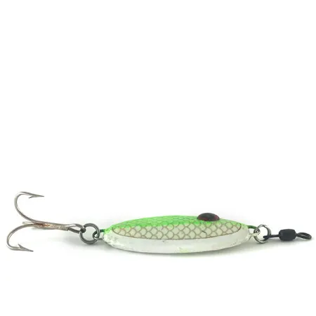 Bomber Slab Spoon UV, 42g, Lime Green Silver, Ondulante da Jigging #15471