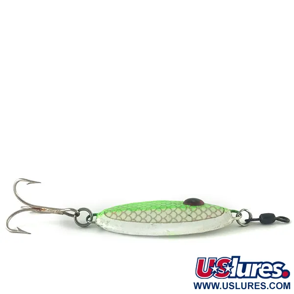 Bomber Slab Spoon UV, 42g, Lime Green Silver, Ondulante da Jigging #15471