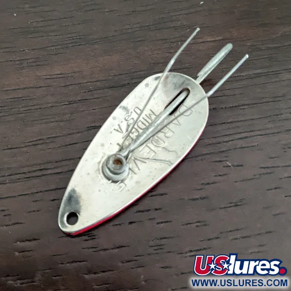 Eppinger Weedless Dardevle Midget, 6g, Bianco / Rosso / Nichel, Ondulante #16171