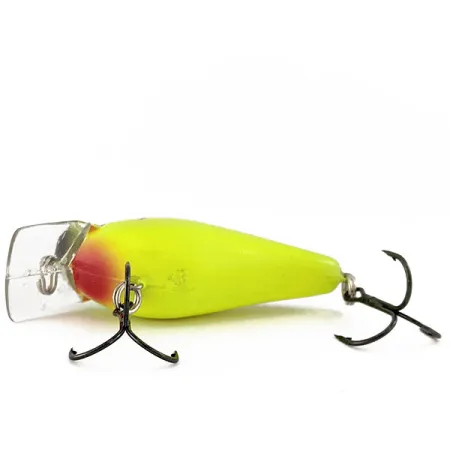 Strike King KVD 1.5 Silent, Black Back/Chartreuse, 12g, Crankbait Square Bill #17678