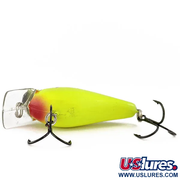 Strike King KVD 1.5 Silent, Black Back/Chartreuse, 12g, Crankbait Square Bill #17678